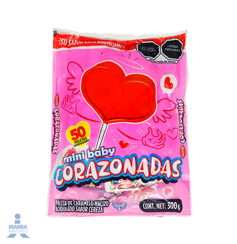 Paleta Alteño Mini Baby Corazonadas 50 pzas.
