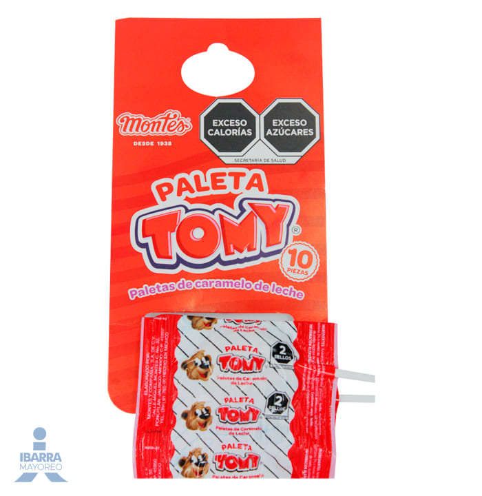 Paleta de Caramelo Montes Tomy 10 pzas.