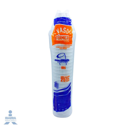 Vaso Térmico Convermex No. 106/177 ml 25 pzas.