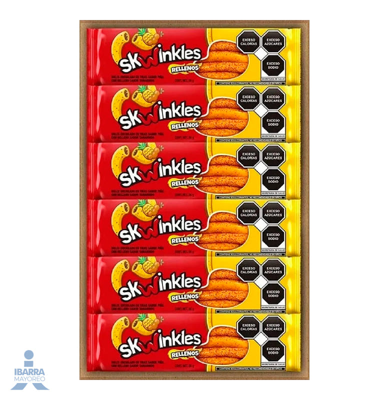 Dulce Skwinkles Rellenos Piña Tamarindo 12 pzas.