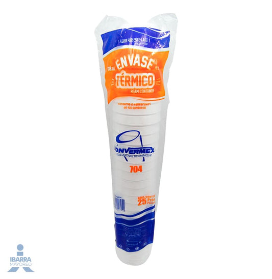 Vaso Térmico Convermex No. 704 25 pzas.
