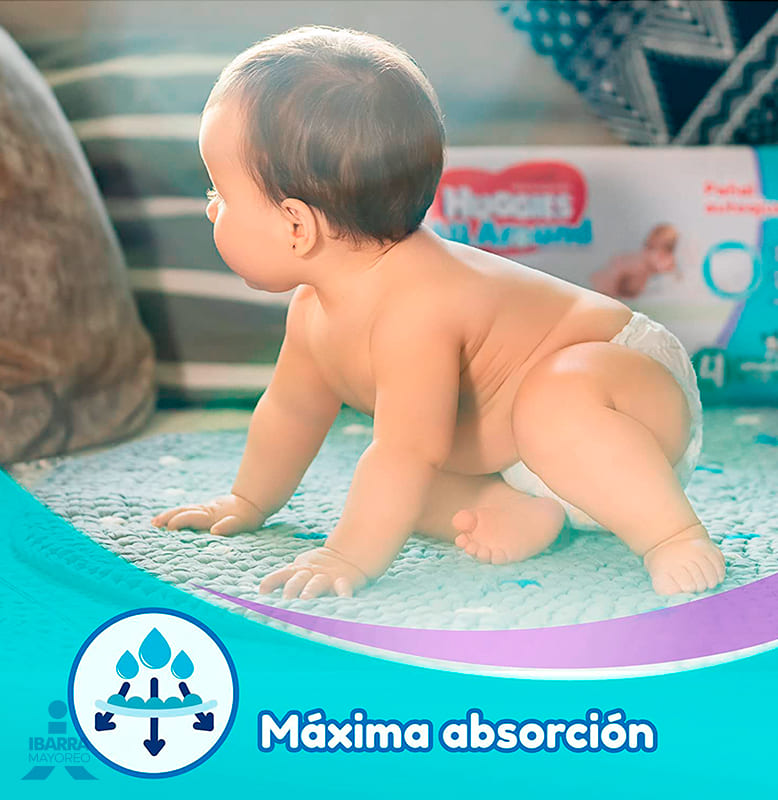 Pañal Huggies All Around Unisex Etapa 4 40 pzas.