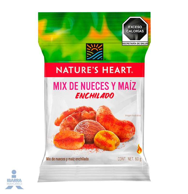 Natures Heart Mix Nueces y Maíz Enchilado 60 g