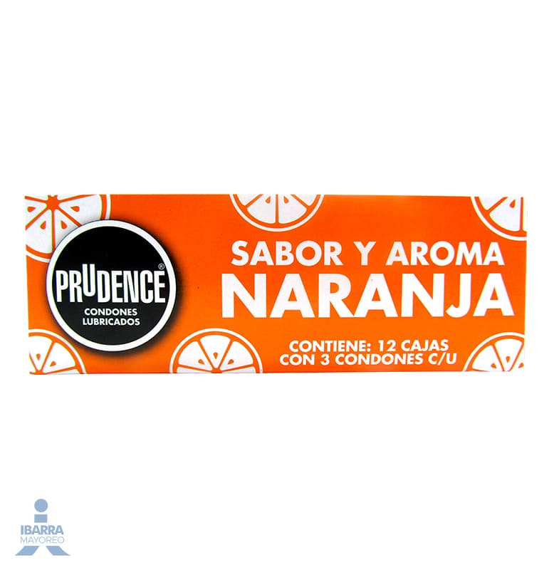 Preservativo Prudence Naranja 3 pzas.