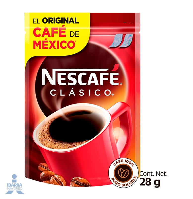Café soluble Nescafé Clásico Bolsa 28 g