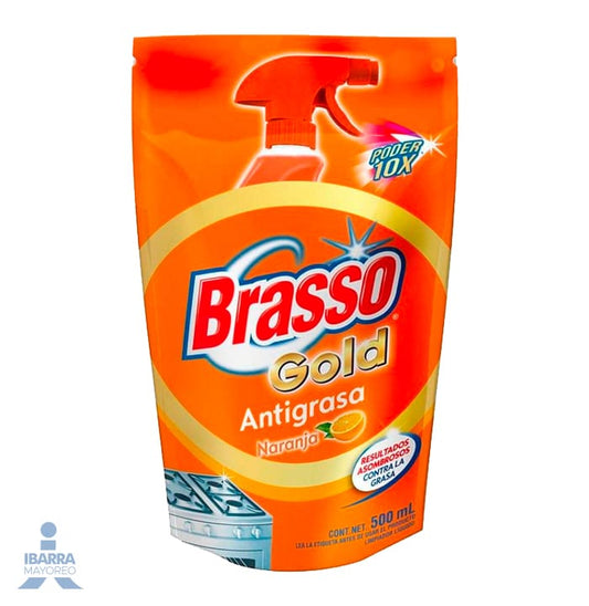 Limpiador Brasso Gold Naranja Antigrasa Repuesto 500 ml