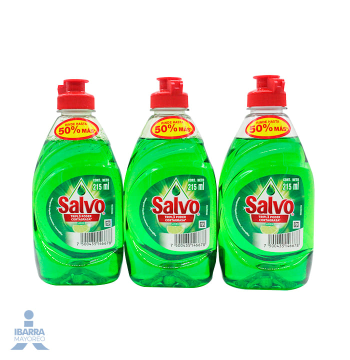 Detergente Salvo Limón Líquido 215 ml