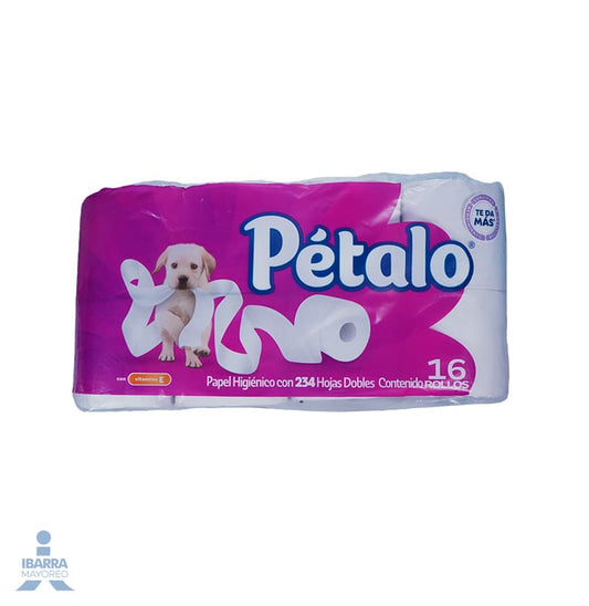 Papel Higiénico Pétalo Balance 234 hojas dobles 16 rollos