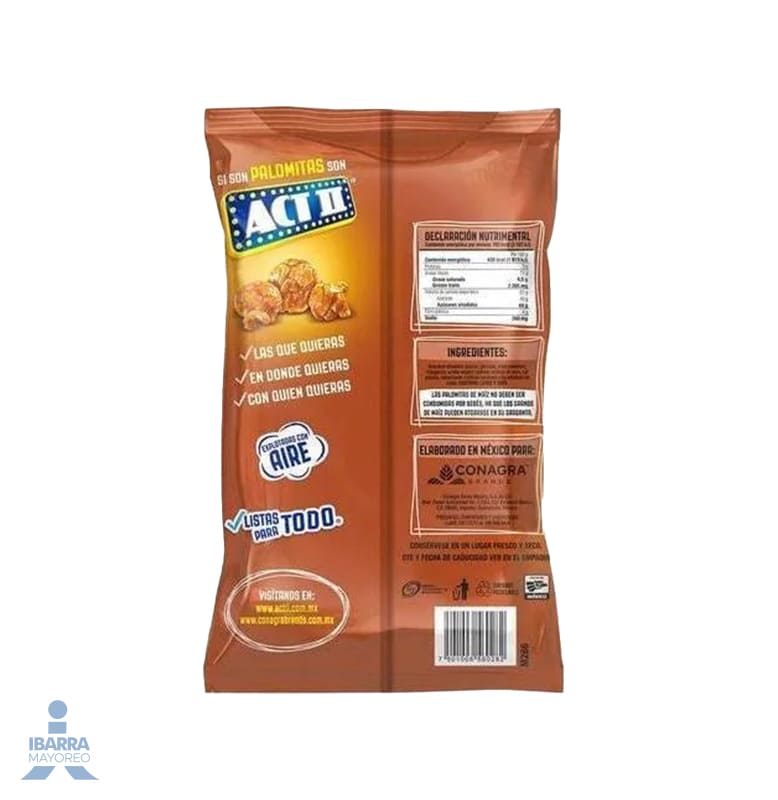 Botana Palomitas Act II Caramelo 95 g