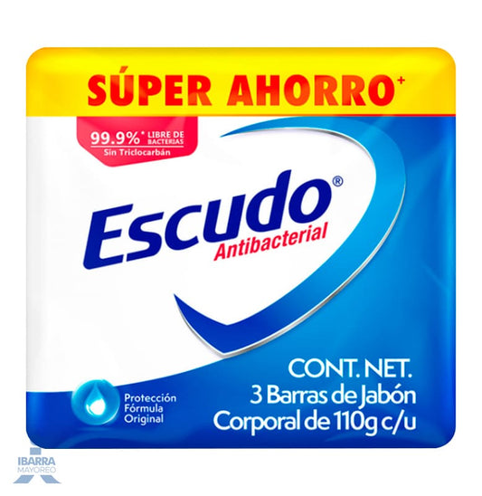 Jabón de tocador Escudo Azul Natura 3/110 g