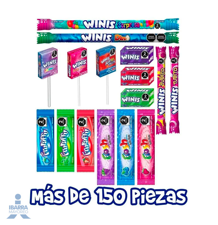 Dulce Winis Bolsa Piñatera Surtida 1.6 kg