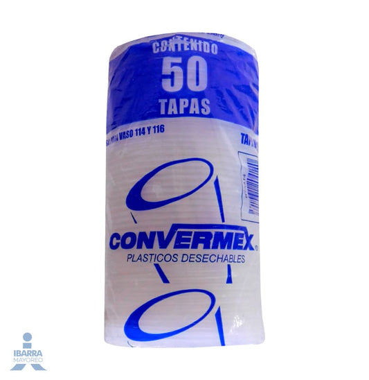 Tapa Plástico Convermex no. 414 50 pzas.
