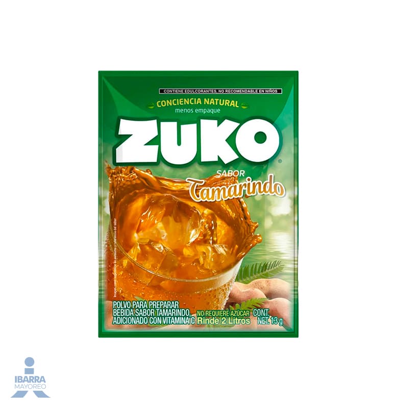 Bebida en Polvo Zuko Sabor Tamarindo 13 g