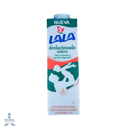 Leche Lala Ultrapasteurizada Entera Deslactosada 1 L