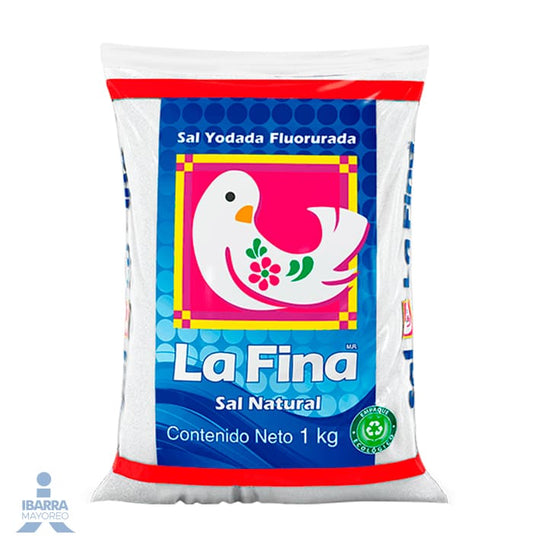 Sal La Fina Yodada Fluorurada Bolsa 1 kg