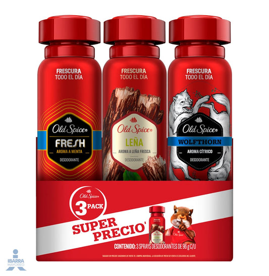 Desodorante Old Spice Variedad Aerosol 3/96 gr