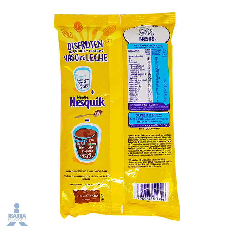 Nesquik Cacao Bolsa 357 g GRATIS 15%