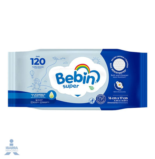 Toallitas Húmedas Bebin Super 120 pzas.