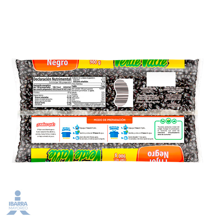 Frijol Negro Querétaro Verde Valle 900 g
