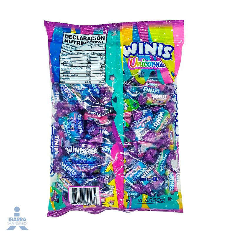 Dulce Winis Unicornio 100 pzas.
