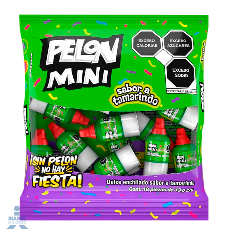 Dulce Pelón Pelo Rico Sabor Tamarindo Enchilado Mini 18 pzas.