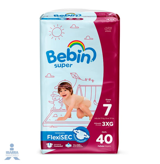 Pañal Bebin Súper 3XG 40 pzas.