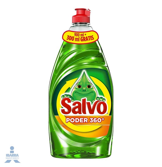 Detergente Salvo Poder 360 Líquido 900 ml + 300 ml Gratis