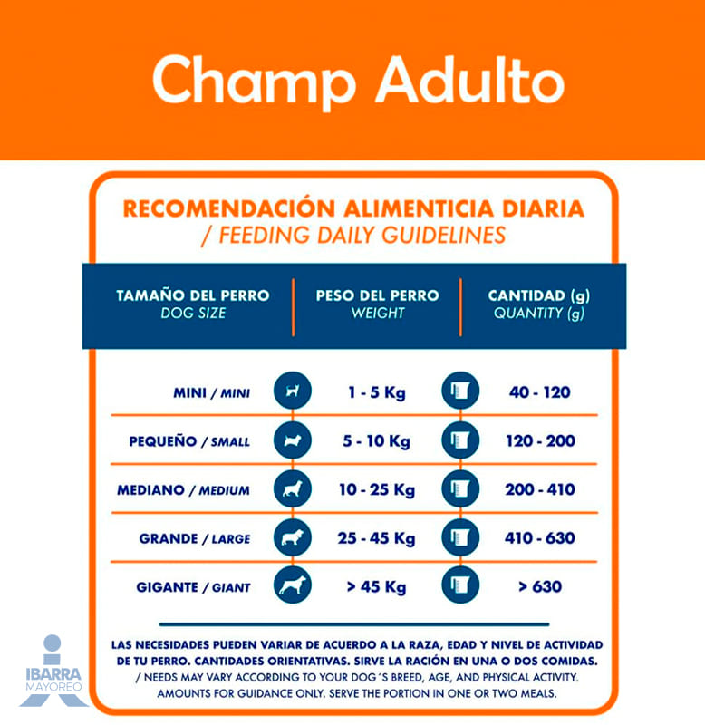 Alimento Champ Adulto Res 20 kg