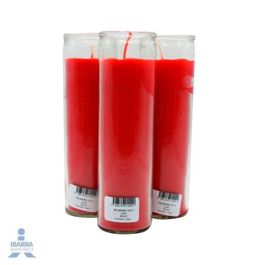 Veladora Mística Lisa Roja 105C