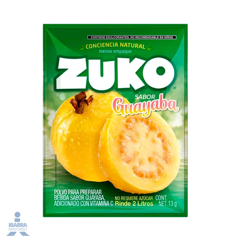 Bebida en Polvo Zuko Sabor Guayaba 13 g