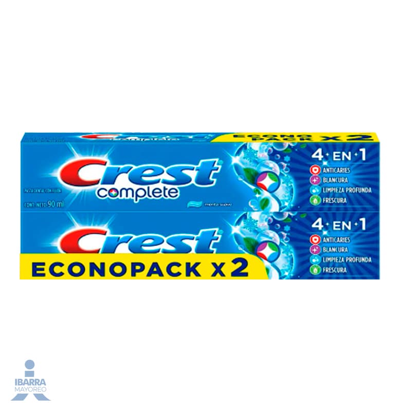 Crema Dental Crest Complete 4 en 1 2/90 ml