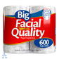 Papel Higiénico Big Facial Quality 600 hojas 4 rollos
