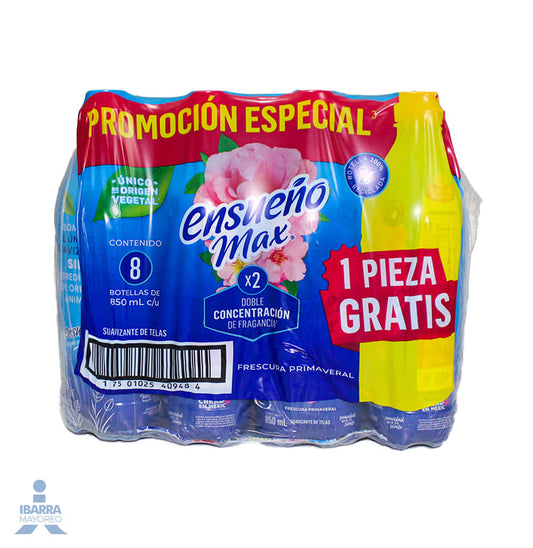 Suavizante Ensueño Max Frescura Primaveral 7/850 ml + 1