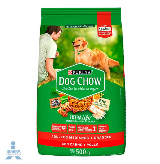 Dog Chow alimento seco perros adultos medianos y grandes 500 g