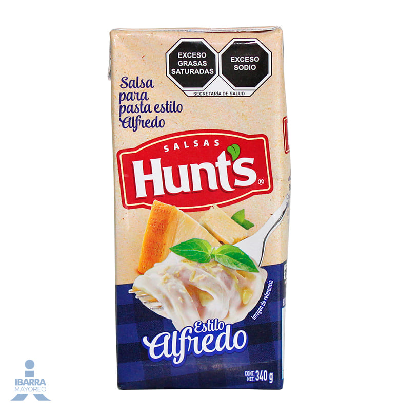 Salsa para pasta Hunts estilo Alfredo 340 g