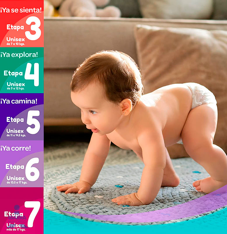 Pañal Huggies All Around Unisex Etapa 4 40 pzas.