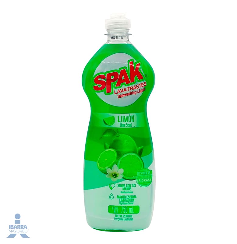 Detergente Lavatrastes Líquido Spak 750 ml