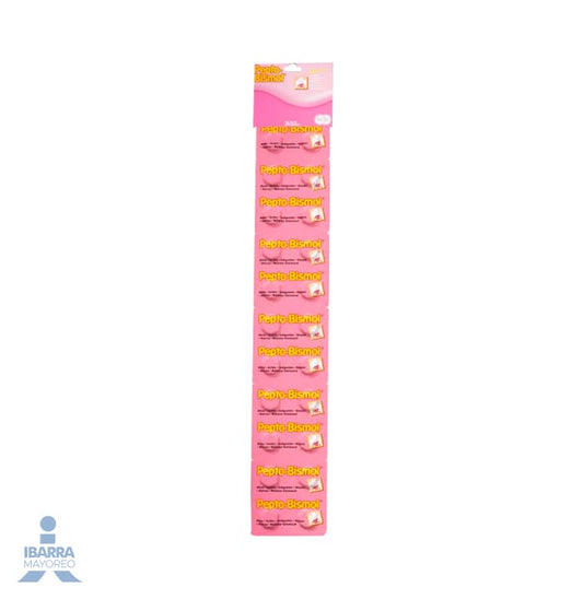 Pepto Bismol Tabletas Tira 24 pzas.