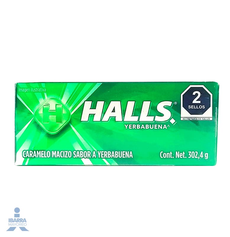 Pastilla Halls Yerbabuena 12 pzas.