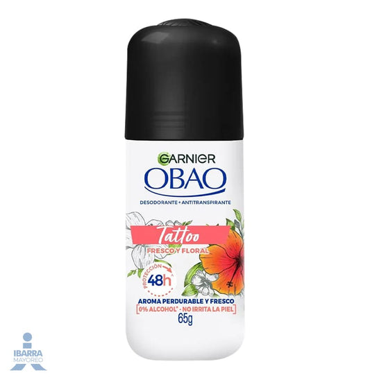 Desodorante Obao Mujer Tattoo Fresco y Floral roll on 65 g