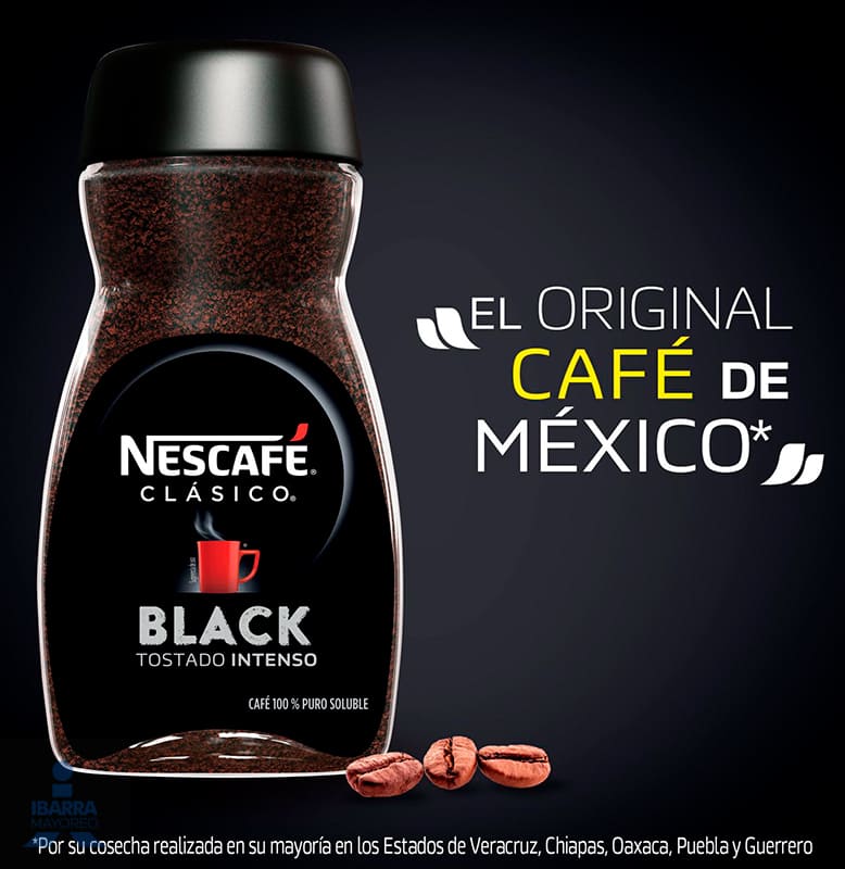 Café soluble Nescafé Clásico Black frasco 170 g
