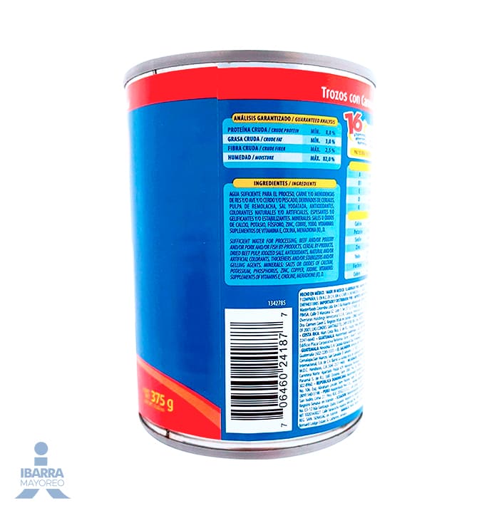 Alimento Pal Perro Trozos de Carnes de Res 375 g