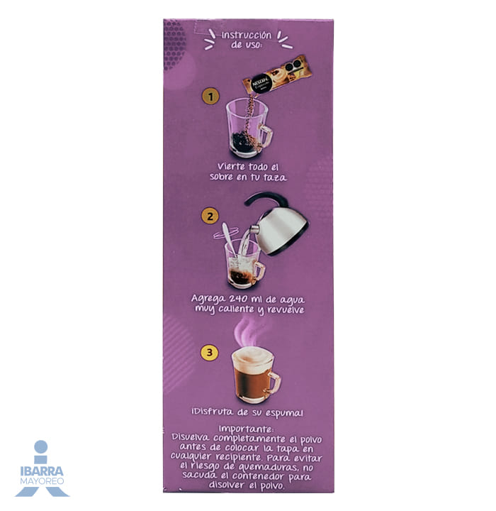 Café soluble Nescafé Cappuccino Moka 6 Sticks 22 g c/u 132 g