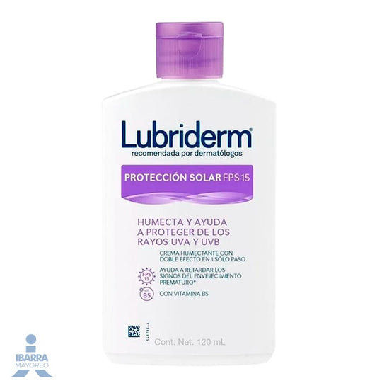 Crema Lubriderm Protección Solar FPS 15 120 ml