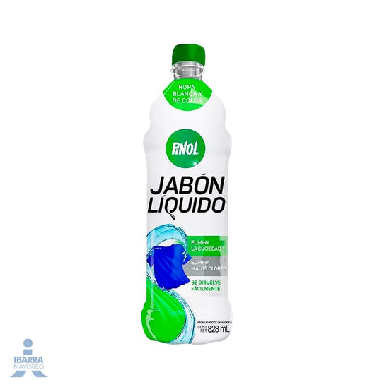 Jabón Pinol Líquido Ropa Blanca y Color 828 ml