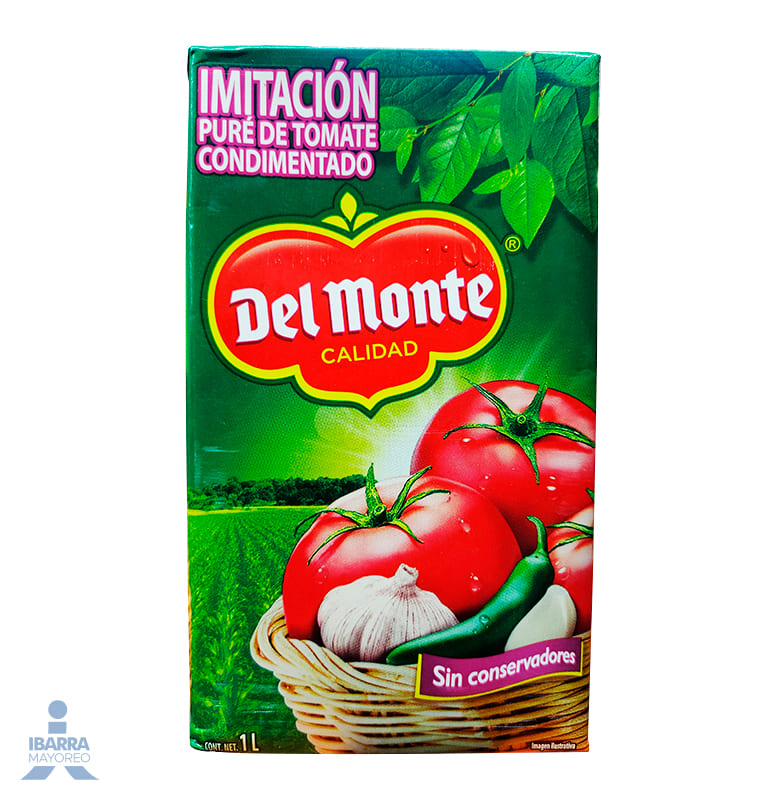 Puré de Tomate Condimentado Del Monte Tetra Pack 1 L