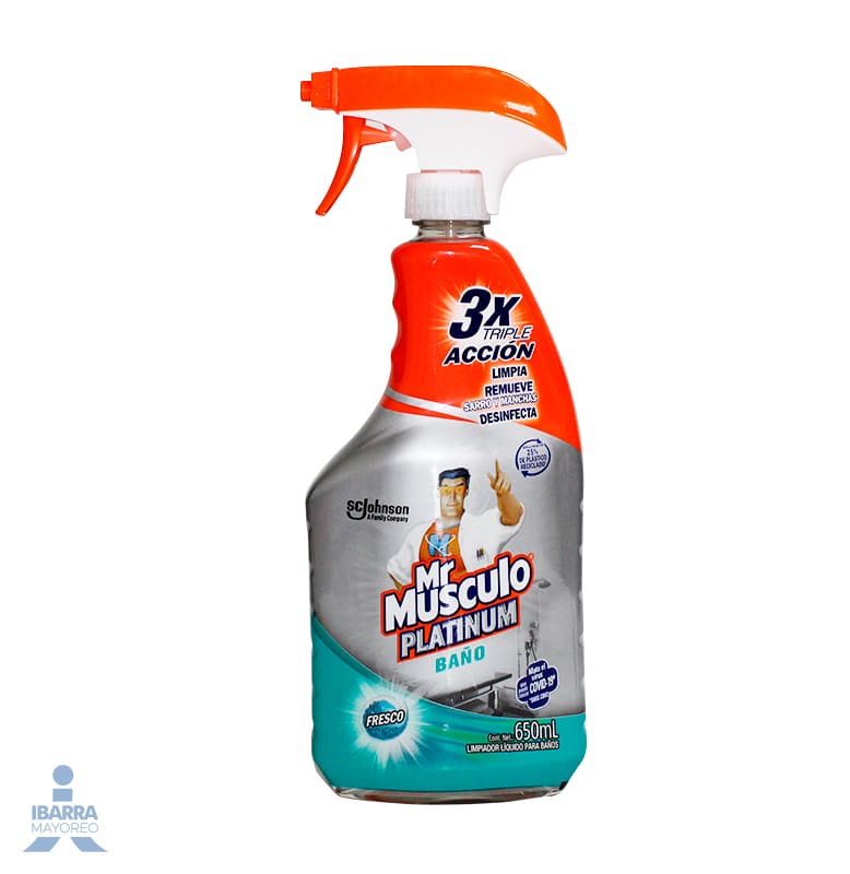 Limpiador Mr. Músculo Baño Platinum 650 ml