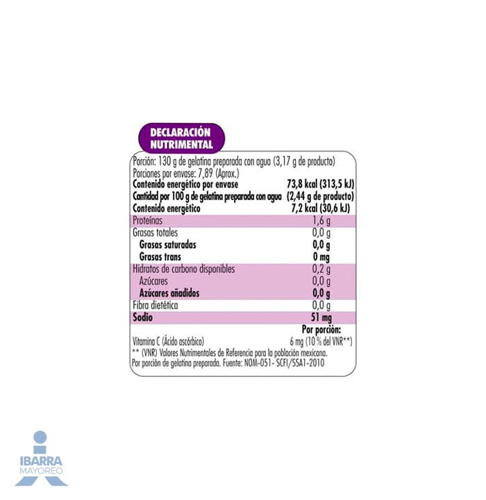 Gelatina Jell-O Uva 25 g