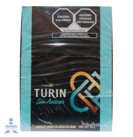 Chocolate Turin Amargo sin Azúcar 18/18 g