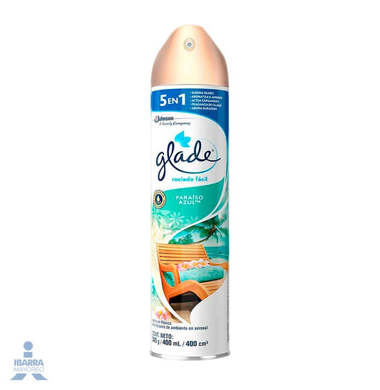 Aromatizante Glade Paraíso Azul Aerosol 400 ml
